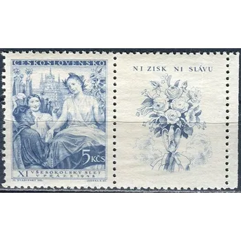 Poštovní známka Českosloveská pošta (1948) Pof. 469 ** (KP) - Československo - XI. všesokolský slet v Praze
