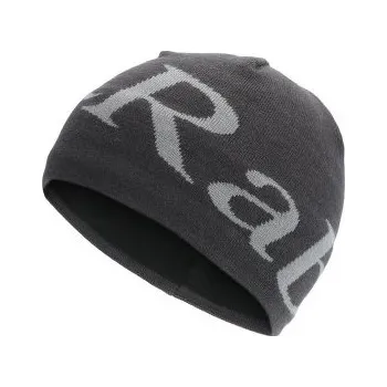 Čepice Rab Logo Beanie Anthracite/Granite černá