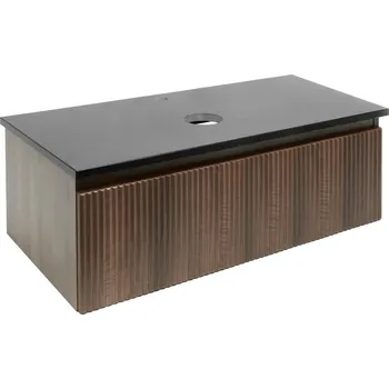 Koupelnový nábytek SAT Koupelnová skříňka s deskou z umělého kamene SAT Evolution 98x30x44,8 cm ořech mat SATEVO100NATK SATEVO100NATK