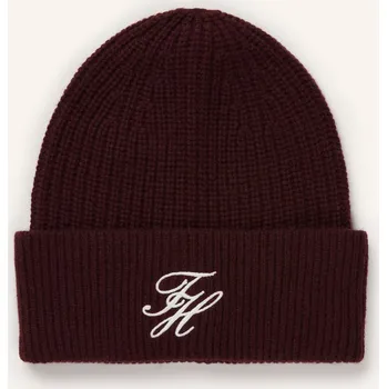 Pokrývka hlavy Tommy Hilfiger Dámská Čepice S Kašmírem, tmavě červená, one size