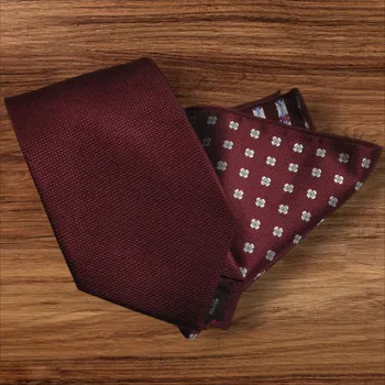 Kravata Beytnur Set kravata a kapesníček tmavě bordo 900-10a
