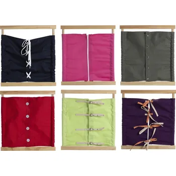 Dřevěná hračka BETZOLD - Sada 6ks velkých zapínacích rámů