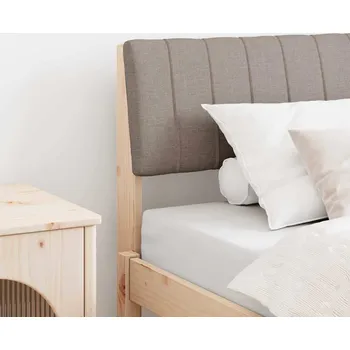 Ložnice Čalouněné čelo postele Taupe 90 cm Masivní borové dřevo