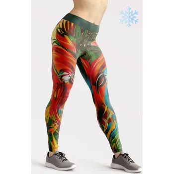 Dámské legíny UTOPY Termo Dámské sportovní legíny Birds Velikost: 4XL