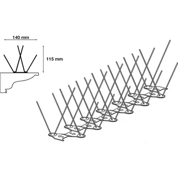Odpuzovač zvířat Samura s.r.o. Hroty proti holubům Ecopic E4 čtyřhrotový systém