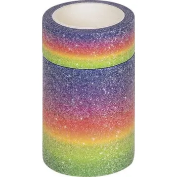 Páska papírová glitr duha, 2 ks