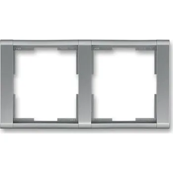 Sada domovního alarmu ABB 3901F-A00120 36 Dvojrámeček vodorovný, barva ocelová 90261219