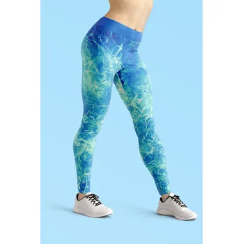 Dámské legíny UTOPY Termo Dámské sportovní legíny Blue Flames Velikost: 3XL