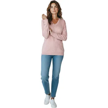 Dámský svetr Dámský svetr ELENA Barva: Růžová, Velikost: XL-2XL