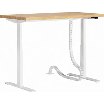 Psací stůl Psací stůl s nastavitelnou výškou a dřevěnou deskou 140 cm x 70 cm - Bílá , 140x70 cm