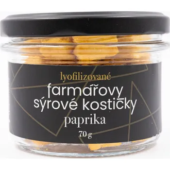 Lyopotraviny s.r.o. Farmářovy sýrové kostičky - paprika, 70 g - ve skle