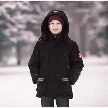 Chlapecká bunda KUGO BU602 Chlapecká zimní bunda černá 100