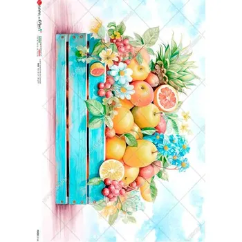 Umělecký papír Rýžový papír na decoupage - A4- Jídlo (Food) 0164