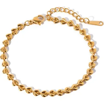 Náramek Náramek srdíčkový zlatý