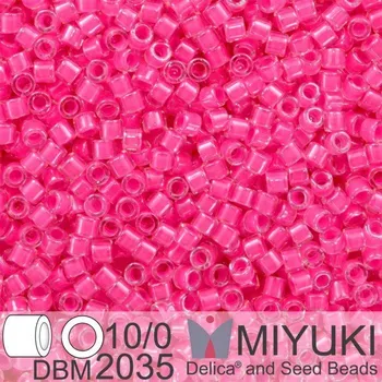 Korálek Korálky Miyuki Delica 10/0. Barva Luminous Wild Strawberry DBM2035. Balení 5g.