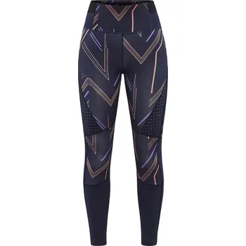 Dámské kalhoty Dámské kalhoty CRAFT PRO Charge Block tmavě modrá se vzorem XXL