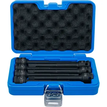 BGS Hlavice zástrčné, tvrzené, sada, délka 150 mm, 12,5 mm (1/2"), vnitřní šestihran 5 - 14 mm