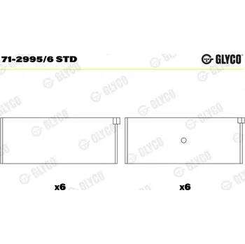 Ojnice Ojniční ložisko GLYCO 71-2995/6 STD