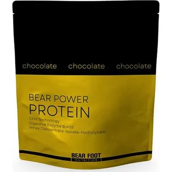 Protein Bear Foot Power Protein 1000g, syrovátkový koncentrát CFM, čokoláda