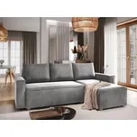 Světle šedá rozkládací rohová pohovka CAVELO, oboustranná 209167288