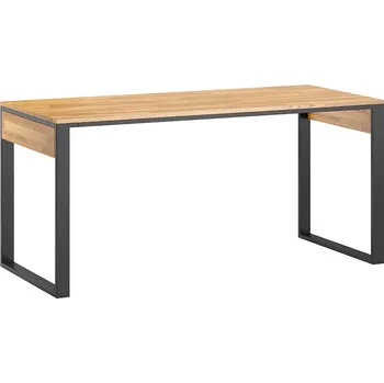 Jídelní stůl Dubový minimalistický stůl černý - Přírodní dub/černá