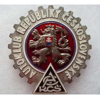 Znak Autoklub Republiky Československé - Stříbrná