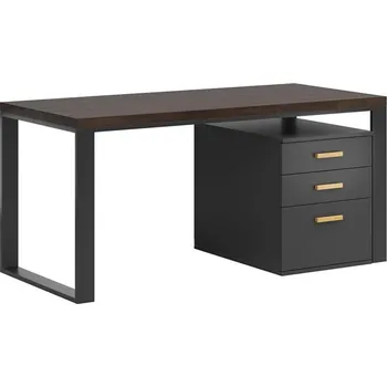 Psací stůl Moderní psací stůl z masivu se skříňkou pod stolem 160x70