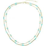 Pozlacený náhrdelník s amazonity 12183.3
