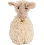 Textilní zarážka na dveře ovečka se zvonečkem – 20x21x28 cm