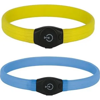 Obojek pro psa Svítící LED obojek pro psa, 65 cm×2,5 cm - žlutý