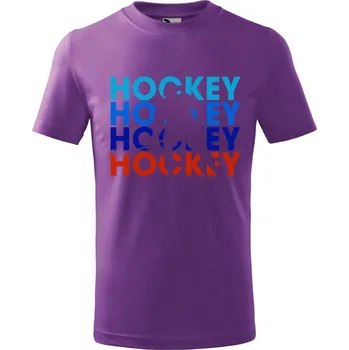 Chlapecké oblečení DOBRÝ TRIKO Dětské tričko Hockey retro Velikost: 134/8 let, Barva: Fialová
