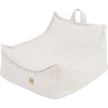 Křeslo PLUSH NEST Dětské čtvercové křesílko Puffy Beránek 77 × 67 × 50 cm krémové