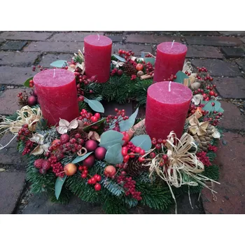 Věnec Zahradnidum Adventní věnec na velký stůl 42 40 cm