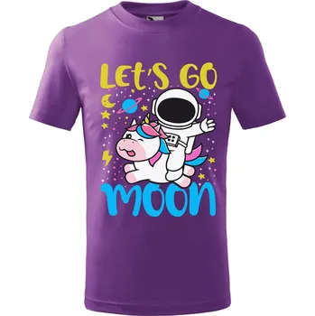 DOBRÝ TRIKO Dětské tričko Lets go moon Velikost: 134/8 let, Barva: Fialová