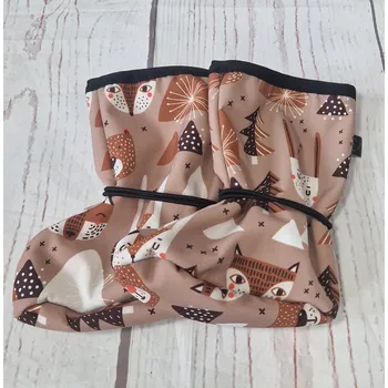 Capáčky Yháček Botičky Yháček, softshell s beránkem, Lišky a medvědi caffé Velikost:: S