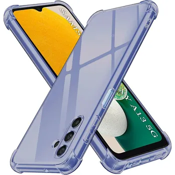 Pouzdro na mobilní telefon Techsuit Shockproof průhledný silikon Samsung Galaxy A13 5G A04S kouřově černý