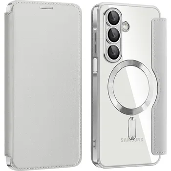 Pouzdro na mobilní telefon Pouzdro na knihu Techsuit SmartMag pro Samsung Galaxy A17 5G / A17 4G šedé