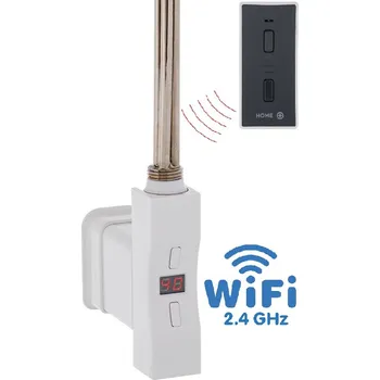 Topná tyč Hydronix Home Plus WiFi, čtvercový profil, topná tyč Barva topné tyče: Bílá, Výkon topné tyče: 300 W, Připojení topné tyče: Bez kabelu s mechanickým vypínačem