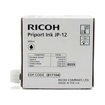 Počítač RICOH originální ink JP 12, black, 600ml, 817104, RICOH DX3240, 3440, JP1210, 1215, 1250, (817104)