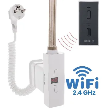 Topná tyč Hydronix Home Plus WiFi, D-profil, topná tyč Barva topné tyče: Bílá, Výkon topné tyče: 300 W, Připojení topné tyče: S kabelem se zástrčkou