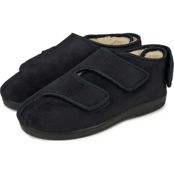 Pánské pantofle Vlnka Pánská zateplená obvazová obuv s ovčí vlnou na suchý zip černá velikost obuv dospělí 43