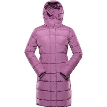 Dámský kabát Alpine Pro EDORA dámský růžový hi-therm kabát dlouhý XS + DÁREK + Doprava ZDARMA