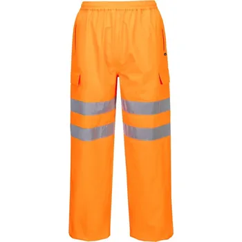 PORTWEST HI-VIS EXTREME S595 / Pánské reflexní kalhoty do deště - HV oranžová S