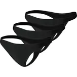 GoldBee Neviditelné Tanga Black 3 Pack Barva: Black, Velikost: 4XL