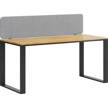 Jídelní stůl Stůl s akustickou kancelářskou přepážkou pro open space, s tenkou deskou 160x70 - Černá , NE , 200x70 cm