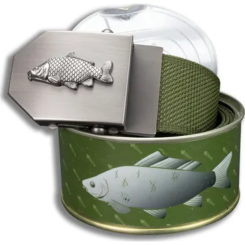 Opasek Textilní opasek rybářský Kapr - olivový + DÁRKOVÉ BALENÍ