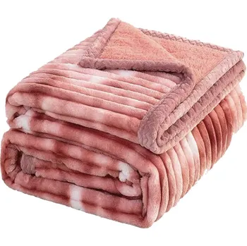 deka Mikroplyšová deka ovečka/beránek 160x200cm - Mourek růžová