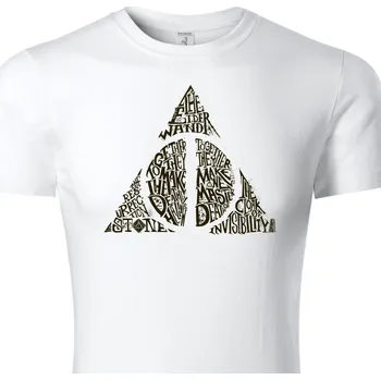 Chlapecké tričko Fenomeno Dětské tričko Deathly Hallows - bílé Velikost: 146 cm/10 let