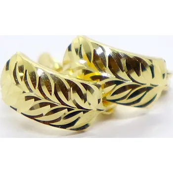 Náušnice Klenoty Budín Dámské gravírované zlaté náušnice na francouzské zapínání 585/1,30gr HK2396 (Klenoty Budín Dámské gravírované zlaté náušnice na francouzské zapínání 585/1,30gr HK2396)