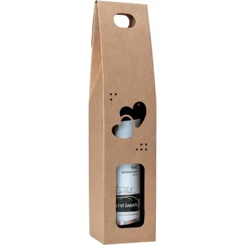 Dárková krabička Dárková krabička na víno - 1 lahev - motiv srdce